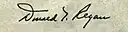 Donald Regan, podpis