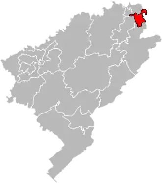 Kanton na mapě departementu Doubs