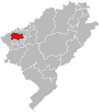 Kanton na mapě departementu Doubs