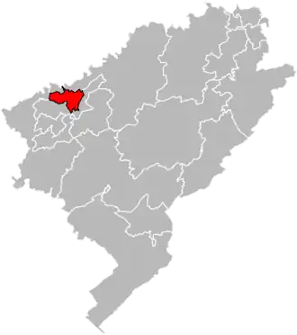 Kanton na mapě departementu Doubs