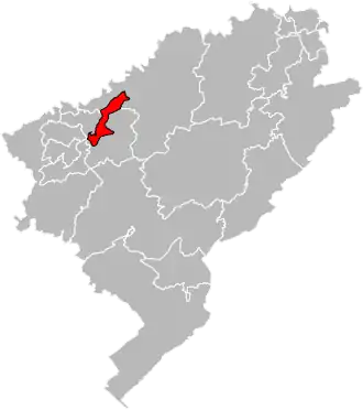 Kanton na mapě departementu Doubs