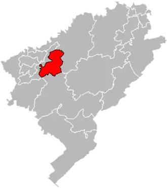 Kanton na mapě departementu Doubs