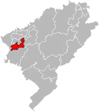 Kanton na mapě departementu Doubs