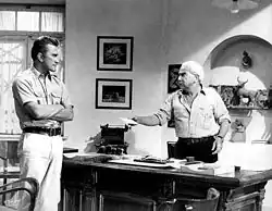 Kirk Douglas v roli Mickeyho Marcuse (vlevo) ve filmu Velký žal