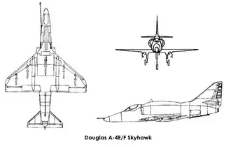 Orthographically projected diagram of the A-4 Skyhawk / Ortograficky projektovaný diagram A-4 Skyhawku