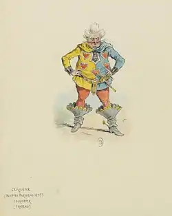 Rytíř Chrupželezo (Croquefer), kostýmová kresba Dranera