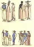 Maďarské kroje kolem roku 1822