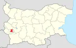 Obština na mapě Bulharska