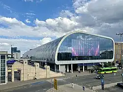 Pohled na staniční budovu