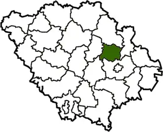 Poloha rajónu v Poltavské oblasti