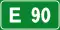 Označení silnice E90 v Itálii