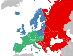 Rozdělení evropských států do divizí