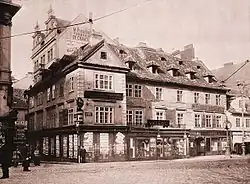 Křižovatka Na Můstku v roce 1900