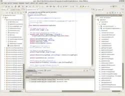 Hlavní okno vývojového prostředí Eclipse