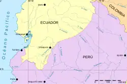 Říční síť na rozhraní Ekvádoru a Peru