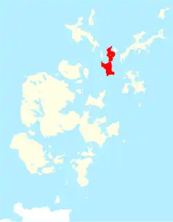 Poloha ostrova Eday v Orknejích