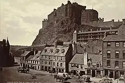 Edinburgh Castle from the Grass Market