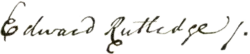 Edward Rutledge, podpis