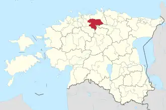 Obec Anija v rámci kraje Harjumaa