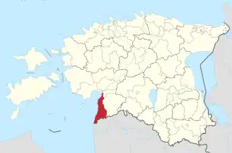 Obec Häädemeeste v rámci kraje Pärnumaa