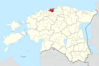 Obec Jõelähtme v rámci kraje Harjumaa