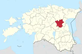 Obec Jõgeva v rámci kraje Jõgevamaa