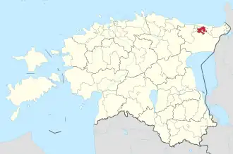 Obec Jõhvi v rámci kraje Ida-Virumaa