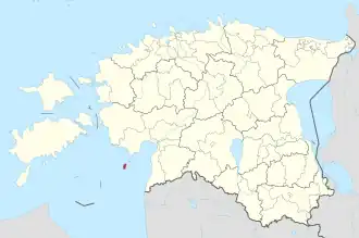 Obec Kihnu v rámci kraje Pärnumaa