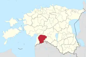 Obec Saarde v rámci kraje Pärnumaa