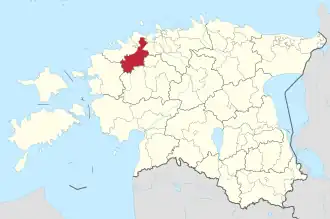 Obec Saue v rámci kraje Harjumaa