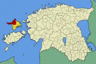 Obec Kõrgessaare v rámci kraje Hiiumaa