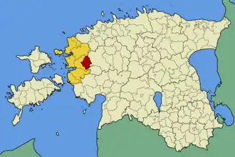 Obec Kullamaa v rámci kraje Läänemaa (před rokem 2017)