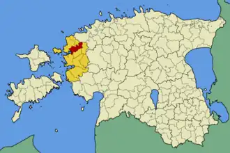 Obec Oru v rámci kraje Läänemaa