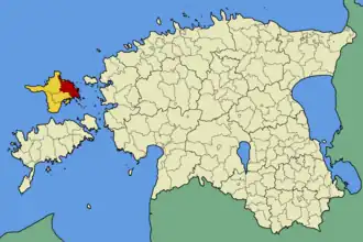 Obec Pühalepa v rámci kraje Hiiumaa (před rokem 2017)