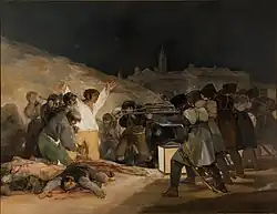 Popravy 3. května 1808: Francouzští vojáci popravují civilisty (Francisco Goya, 1814)