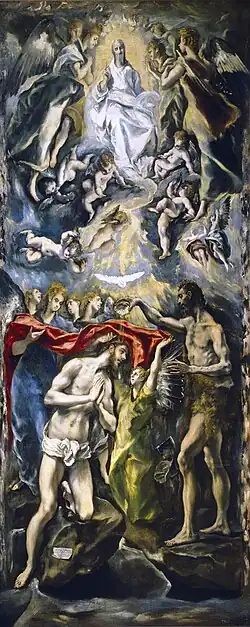 El Greco, Křest Ježíšův v Jordánu, 1596–1600