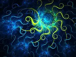 Obrazec vygenerovaný spořičem obrazovky Electric Sheep