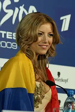 Elena Gheorghe na Eurovizi 2009 v Moskvě