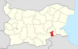 Obština na mapě Bulharska