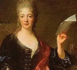 Jean François de Troy: Élisabeth Jacquet de La Guerre (výřez)