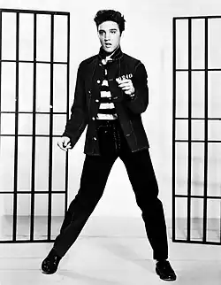 Elvis Presley ve videu k písni Jailhouse Rock
