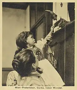 Vídeň - život v Prátru, Děkujeme milý kašpárku, asi 1910