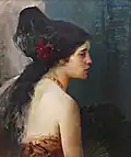 Emil Schovánek Dívka z růží ve vlasech