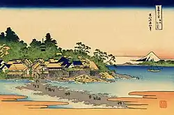 Enošima v provincii Sagami, Hokusai