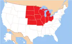 Rusínská eparchie Parma na mapě
