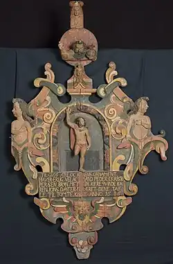 Epitaf z roku 1686, používané ve Stange, Hedmark.