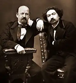 Émile Erckmann a Alexandre Chatrian kolem roku 1875 – Woodburytypie