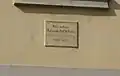 Pamětní deska na jeho domu v Erlangenu (Friedrichstraße 28)