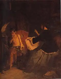 Erós a malířka, 1868