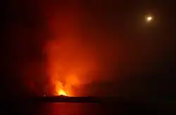 Erupce sopečného ostrova Tajr v roce 2007